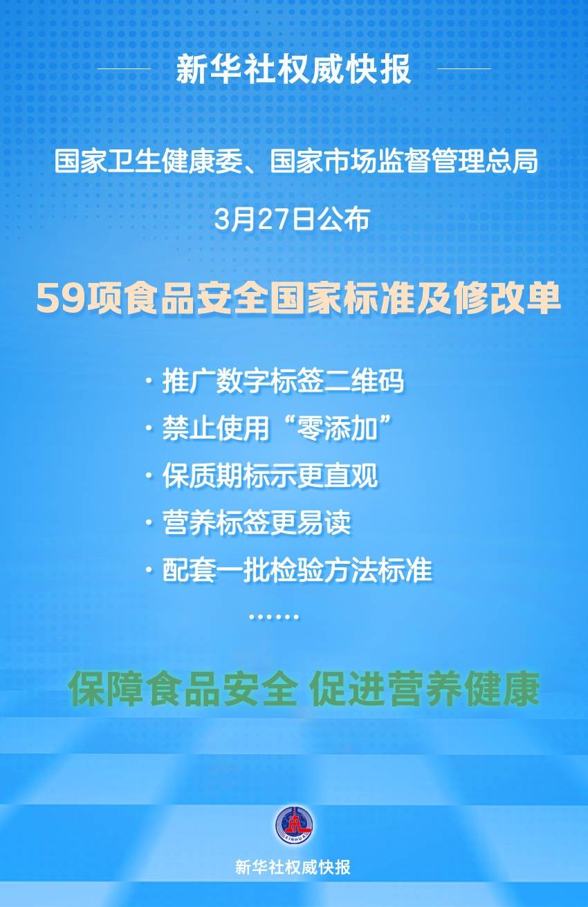 新华鲜报|禁用“零添加”！食品安全新国标亮相